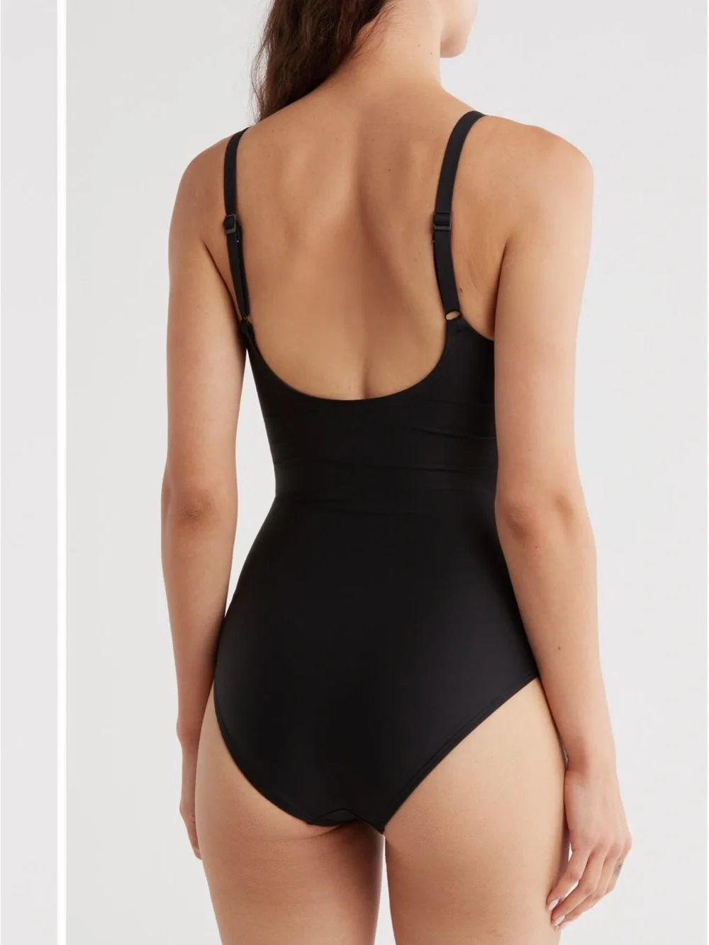 DKNY Twisted One-Piece Swimsuit Black Size Small - Picture 2 of 8